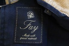 画像4: イタリア製 Fay チンスト付き ダック地 ファイヤーマンコート 紺 L★ジャケット (4)
