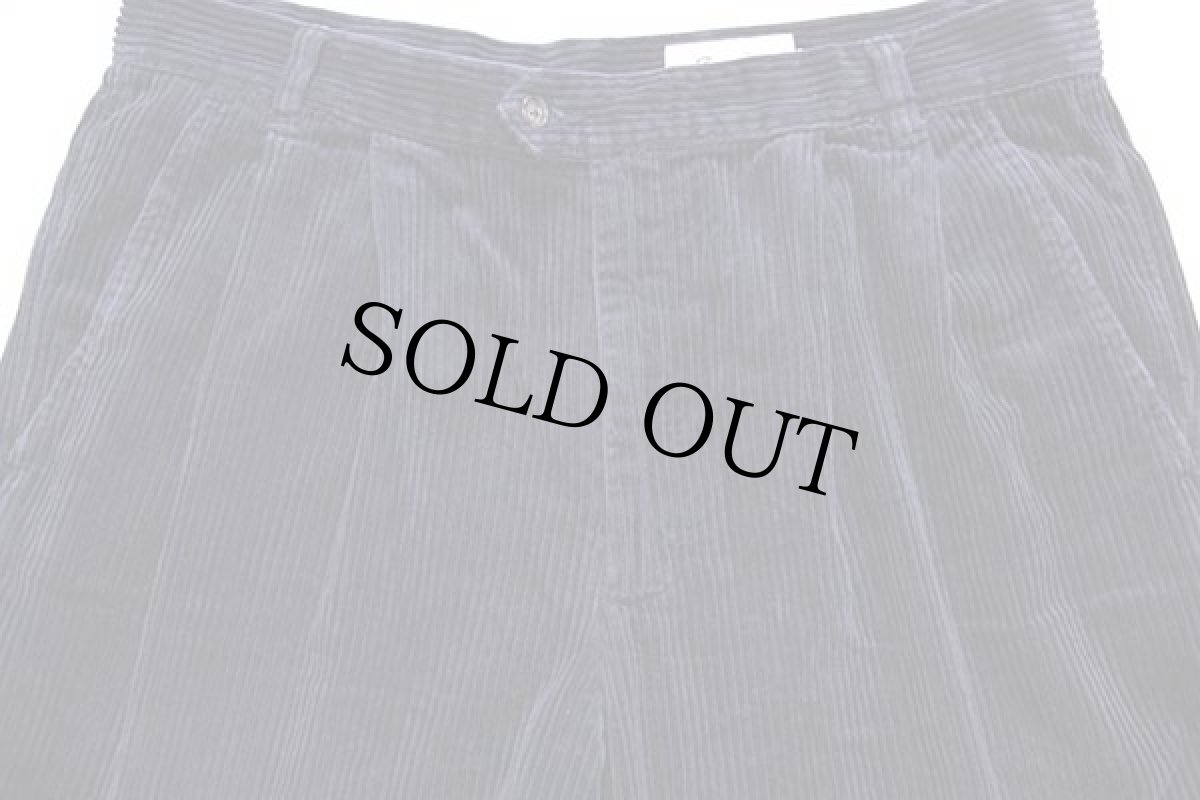 画像4: 90s EddieBauerエディーバウアー ツータック コットン 太畝 コーデュロイパンツ 濃紺 w36 L36 (4)