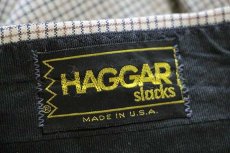 画像6: 70s USA製 HAGGAR チェック スラックス パンツ w34 (6)