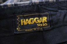 画像6: 70s USA製 HAGGAR タータンチェック スラックス パンツ w38 (6)