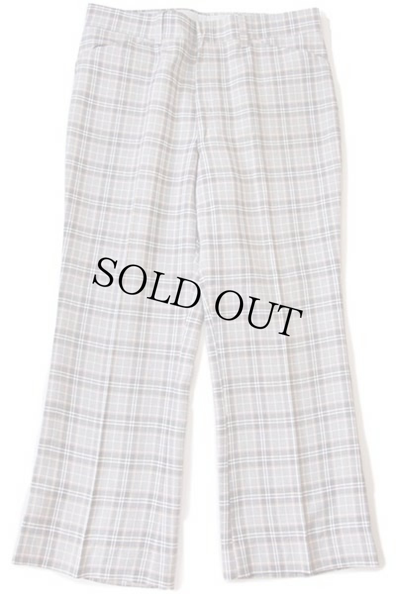 画像2: 70s USA製 FARAH タータンチェック スラックス フレアパンツ 40 (2)