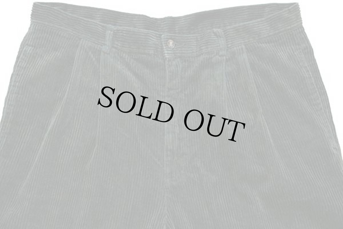 画像4: 90s GAPギャップ ツータック 太畝 コーデュロイパンツ 深緑 w36 L34 (4)