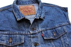 画像3: 90s USA製 Levi'sリーバイス 70598 デカパッチ カットオフ デニムベスト 4ポケット M (3)