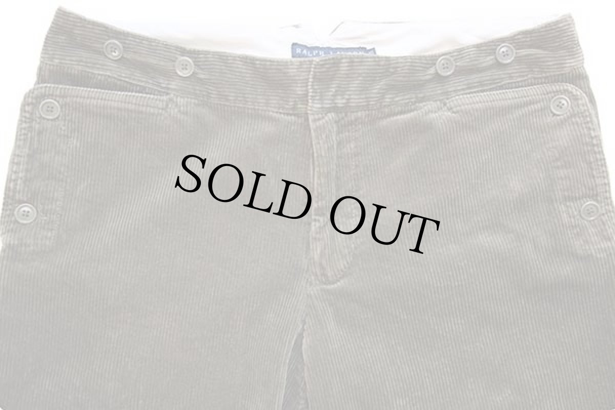 画像4: トルコ製 ラルフローレン シンチバック ストレッチ 太畝 コーデュロイ ジョッパーズパンツ オリーブ 10 (4)