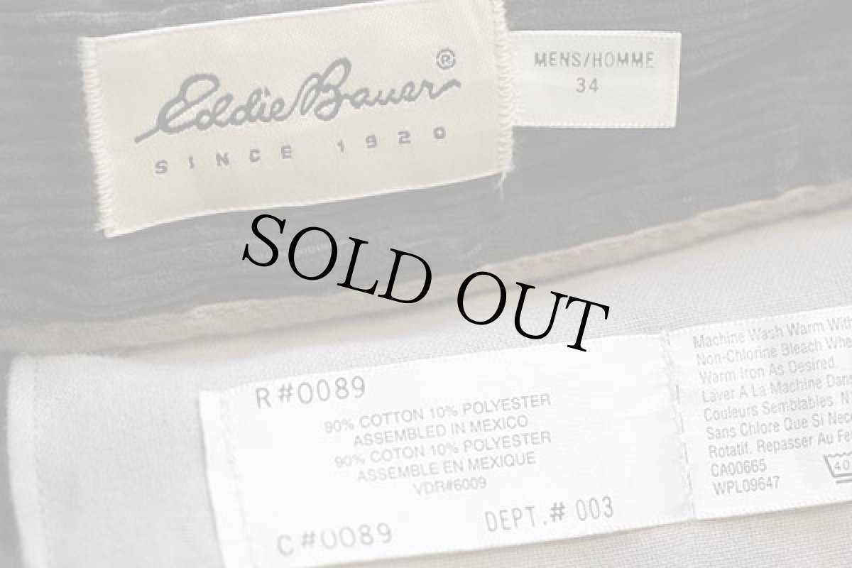 画像6: 90s EddieBauerエディーバウアー ツータック 太畝 コーデュロイパンツ モスグリーン 34 (6)