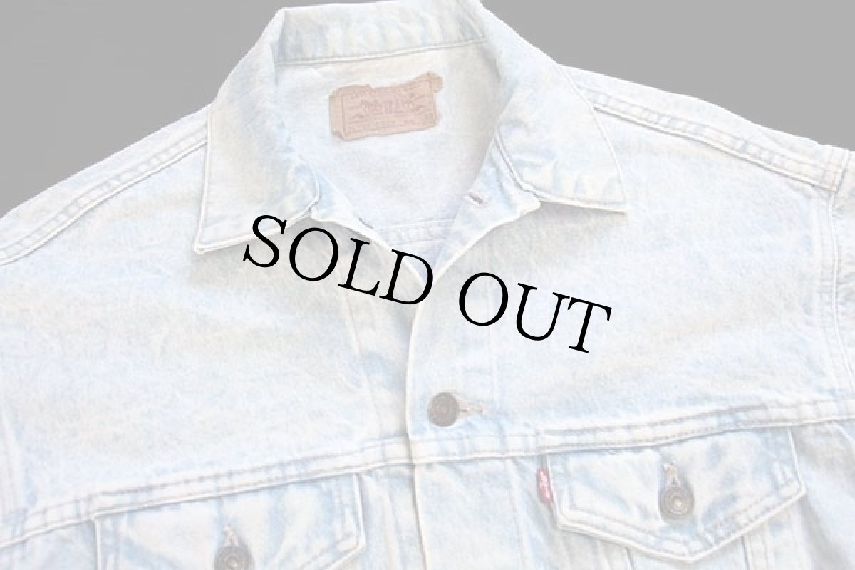 画像3: 80s USA製 Levi'sリーバイス 70507 ケミカルウォッシュ デニムジャケット 4ポケット★アシッド (3)