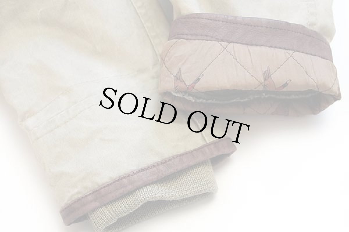 画像8: 90s イタリア製 Timberlandティンバーランド キルティングライナー付き ロング ハンティングコート グレーベージュ M (8)