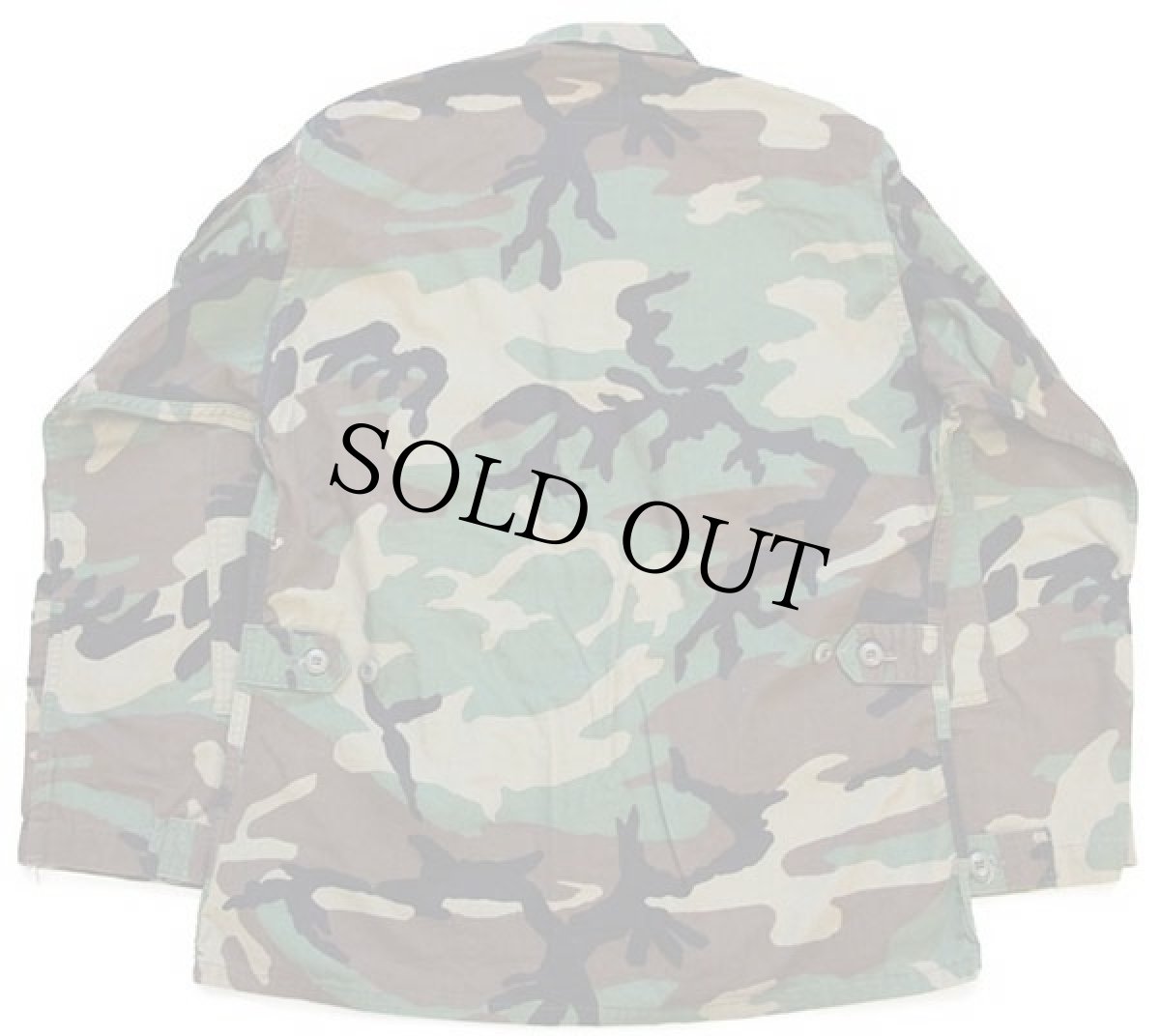 画像2: 80s 米軍 U.S.ARMY パッチ付き ウッドランドカモ BDU ジャケット M-R (2)