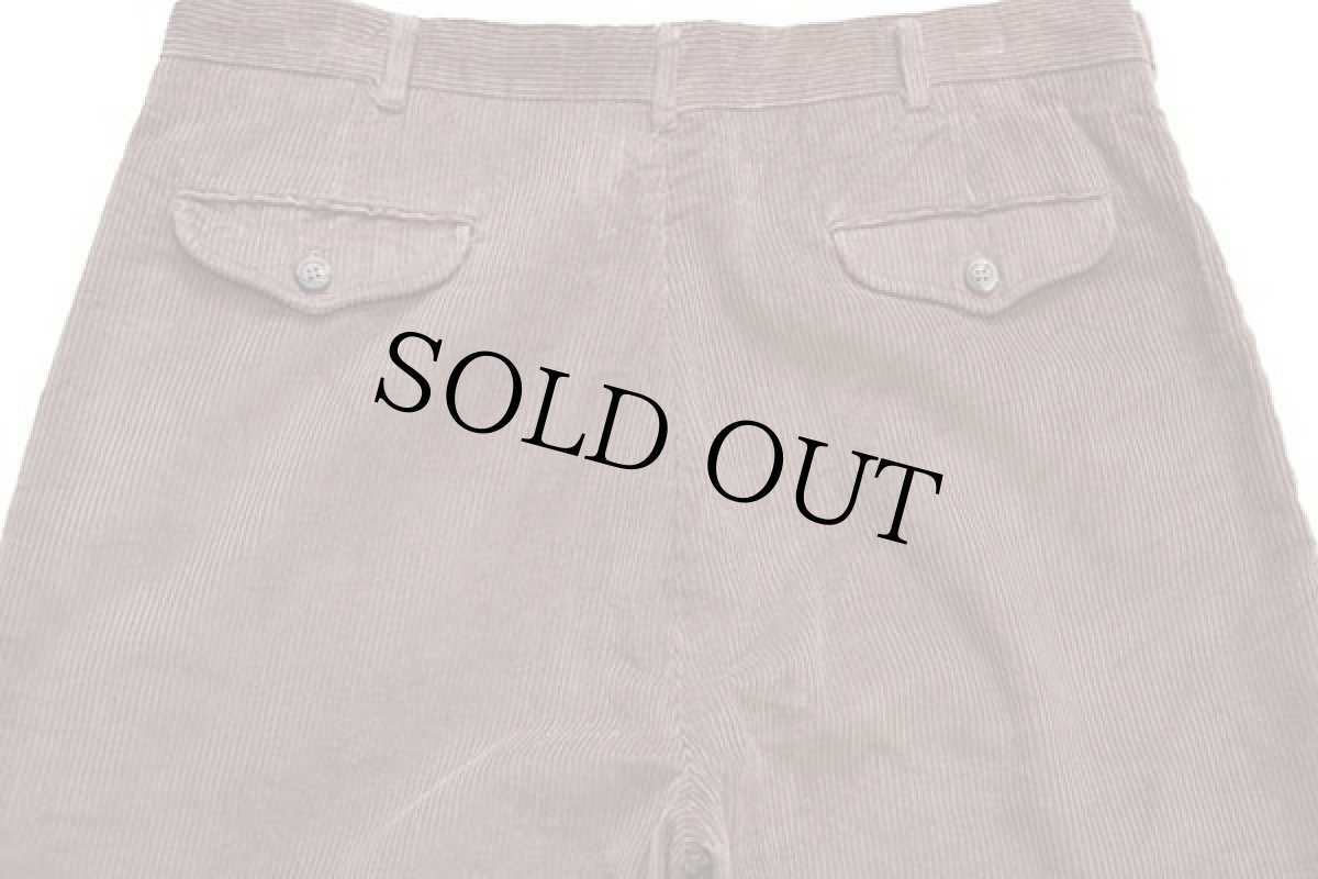 画像5: 90s USA製 OAKTON ツータック 太畝 コーデュロイパンツ 茶 w36 (5)