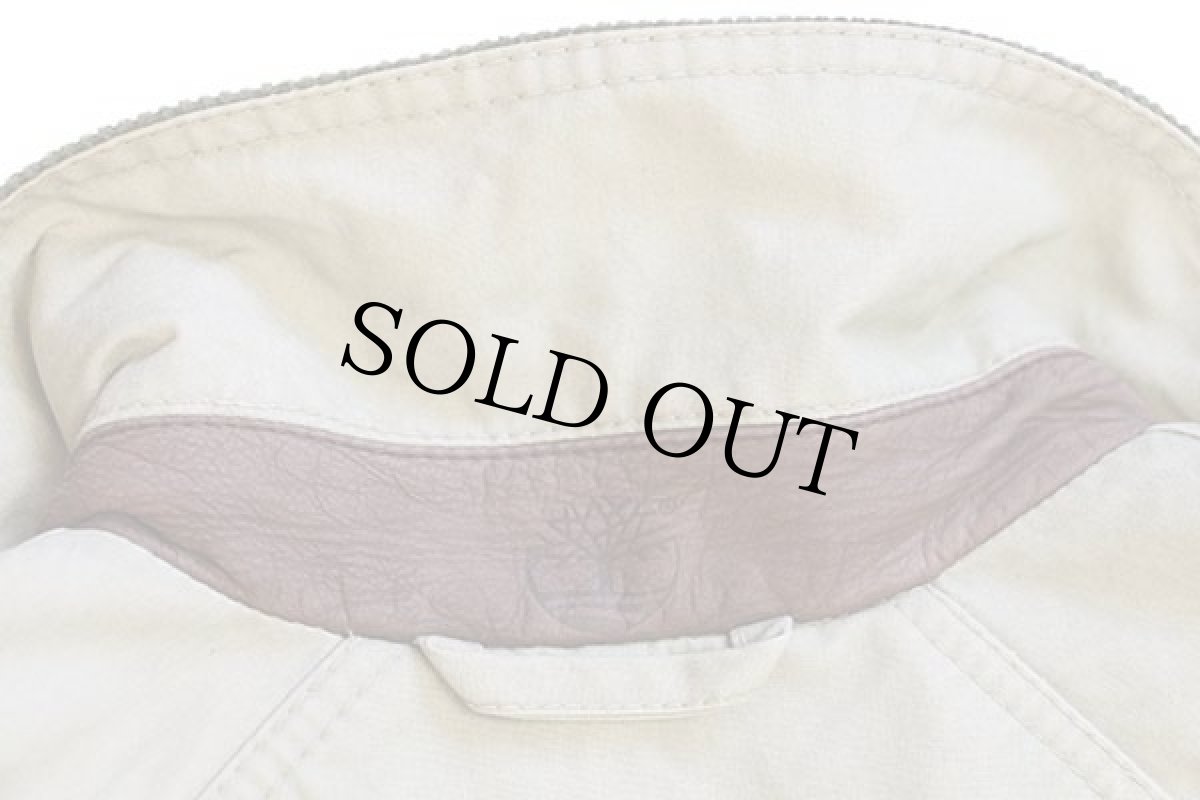 画像6: 90s イタリア製 Timberlandティンバーランド キルティングライナー付き ロング ハンティングコート グレーベージュ M (6)