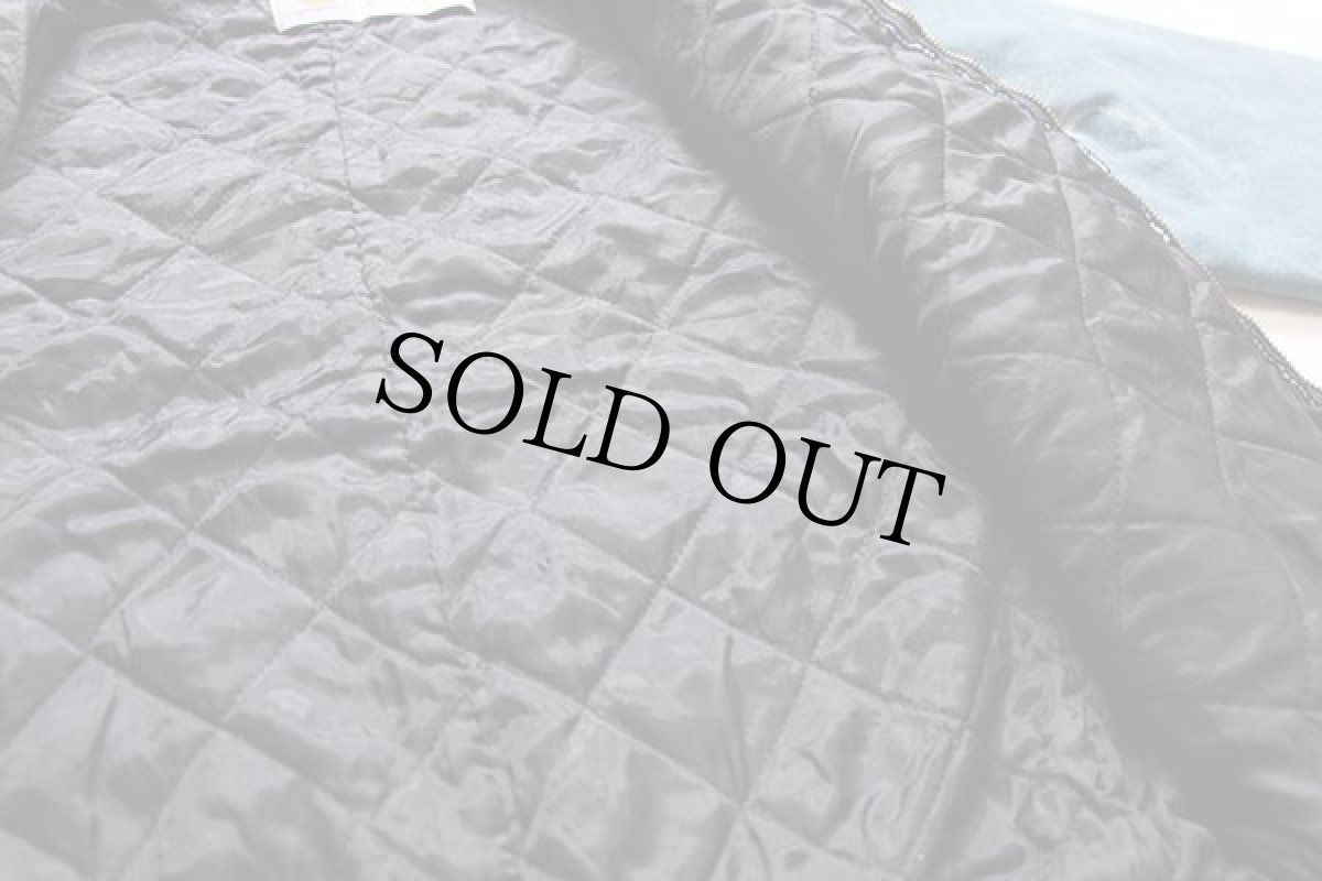 画像5: 80s USA製 carharttカーハート キルティングライナー ダック地 アクティブジャケット パーカー 青緑 ボーイズL (5)