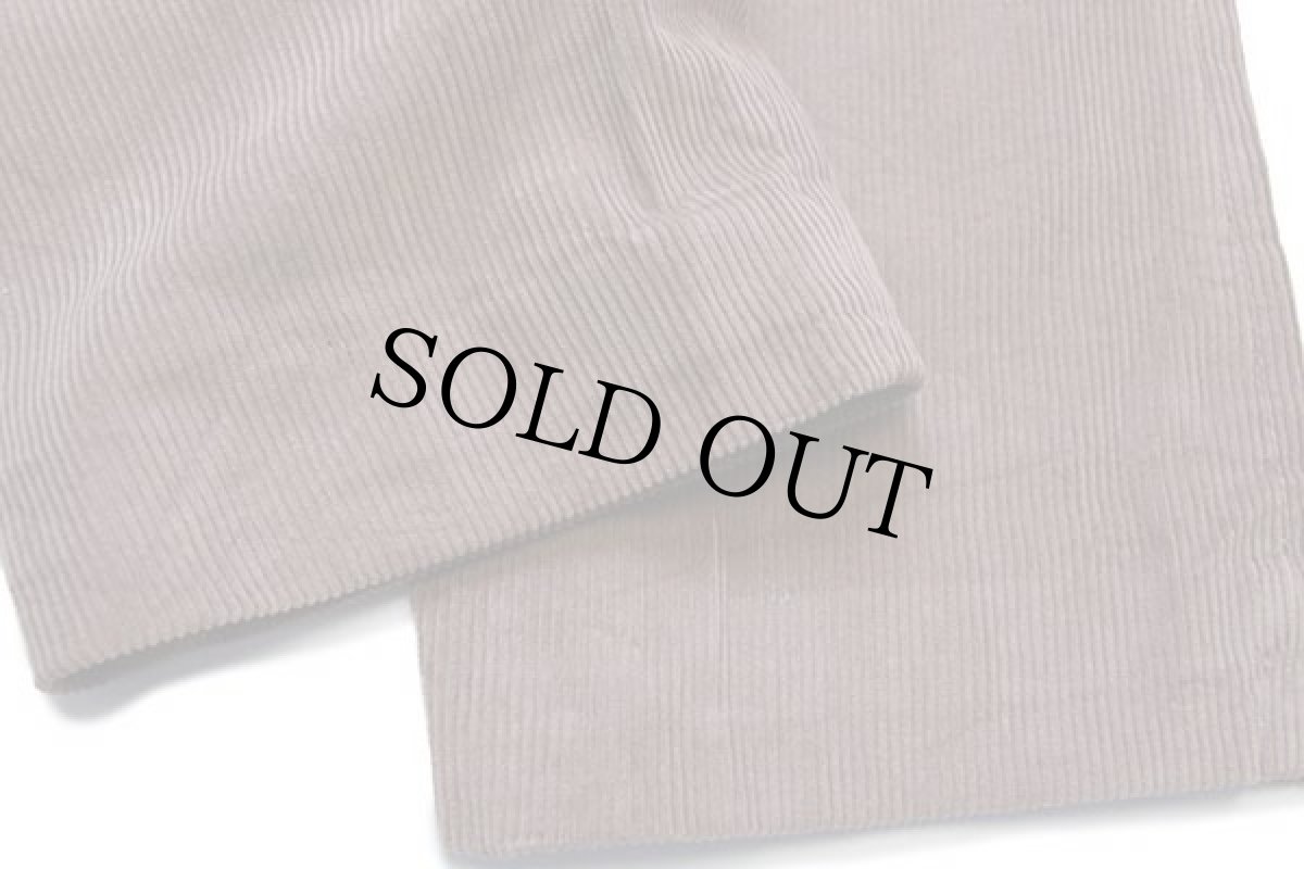 画像7: 90s USA製 OAKTON ツータック 太畝 コーデュロイパンツ 茶 w36 (7)