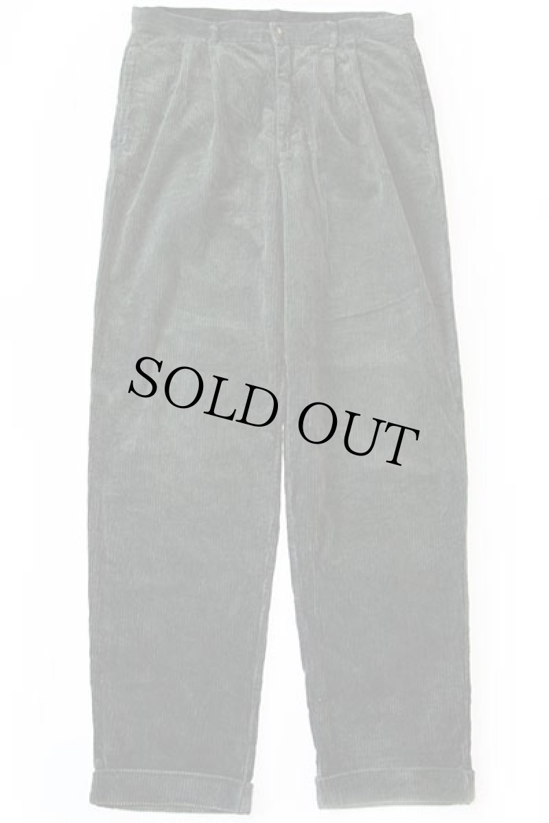 画像2: 90s GAPギャップ ツータック 太畝 コーデュロイパンツ 深緑 w36 L34 (2)