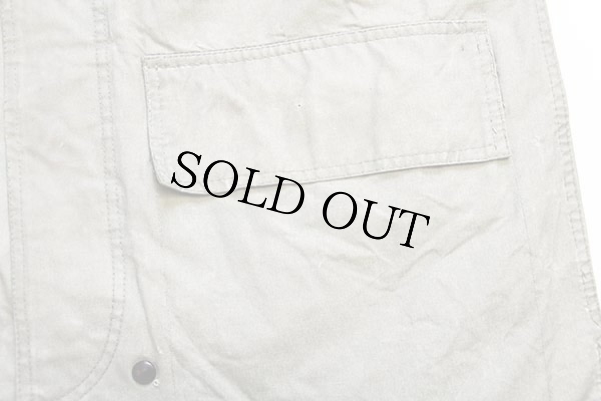 画像9: 90s イタリア製 Timberlandティンバーランド キルティングライナー付き ロング ハンティングコート グレーベージュ M (9)