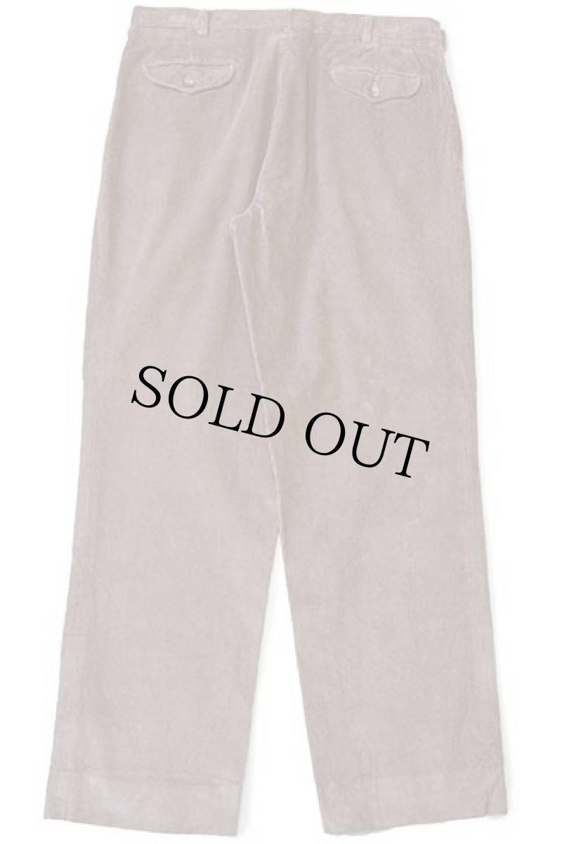 画像3: 90s USA製 OAKTON ツータック 太畝 コーデュロイパンツ 茶 w36 (3)