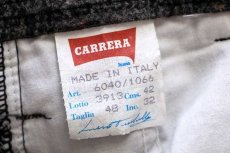 画像6: デッドストック★イタリア製 CARRERA ツータック ランダム 太畝 プリントコーデュロイパンツ w32 (6)