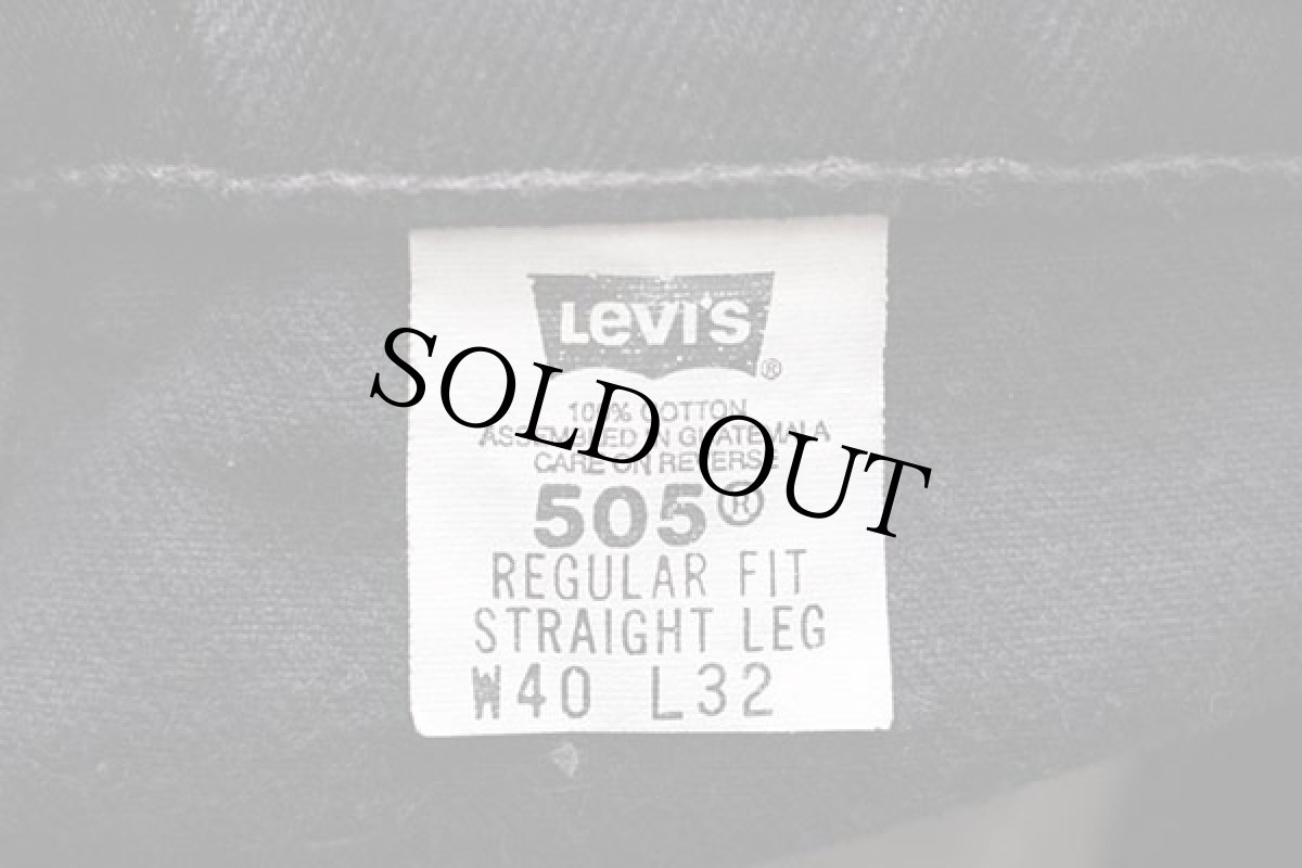 画像6: 90s Levi'sリーバイス 505 ブラック デニムパンツ w40 L32★51 (6)