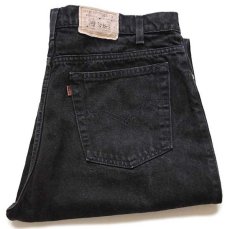 画像1: 90s メキシコ製 Levi'sリーバイス SIGNATURE 540 バード 刺繍 ブラック デニムパンツ w36 (1)