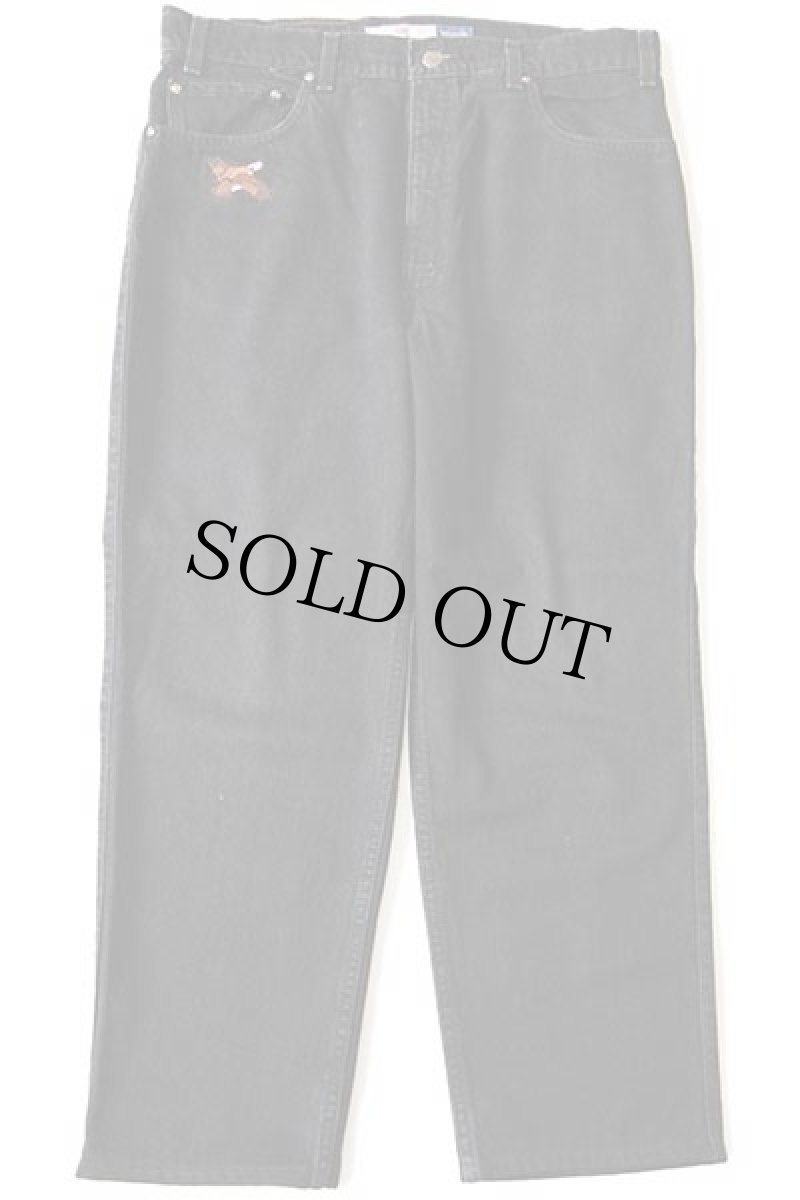 画像2: 90s メキシコ製 Levi'sリーバイス SIGNATURE 540 バード 刺繍 ブラック デニムパンツ w36★A (2)