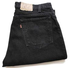 画像1: 90s メキシコ製 Levi'sリーバイス SIGNATURE 540 バード 刺繍 ブラック デニムパンツ w36★A (1)