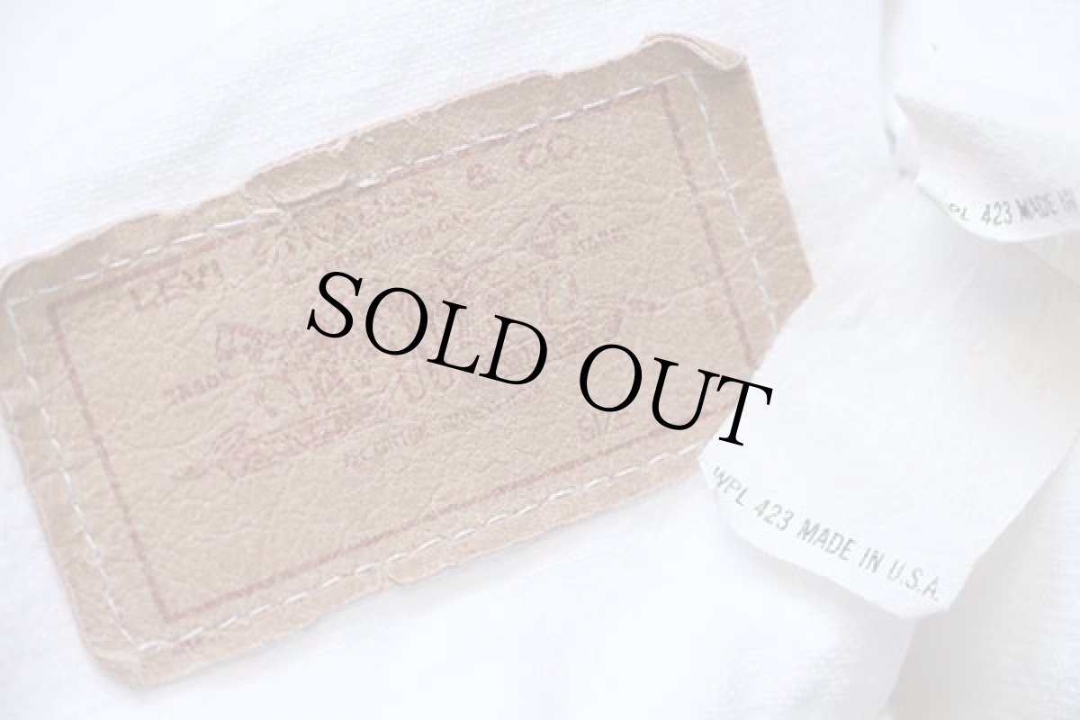 画像4: 80s USA製 Levi'sリーバイス 70506 ホワイト デニムジャケット 4ポケット (4)