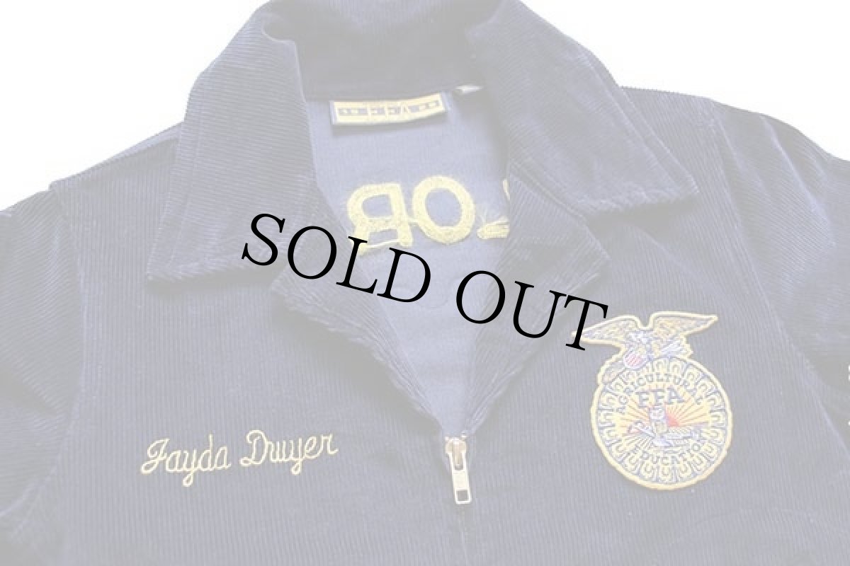 画像3: FFA COLORADO チェーン刺繍&パッチ付き コーデュロイ ファーマーズジャケット 紺 103-34 (3)