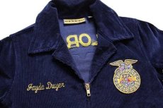 画像3: FFA COLORADO チェーン刺繍&パッチ付き コーデュロイ ファーマーズジャケット 紺 103-34 (3)