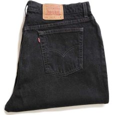 画像1: 90s USA製 Levi'sリーバイス 522 ブラック デニムパンツ 24 MED (1)