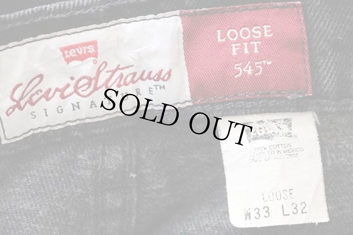 画像6: 90s メキシコ製 Levi'sリーバイス SIGNATURE 545 ブラック デニムパンツ w33 L32 (6)