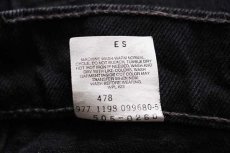 画像7: 90s Levi'sリーバイス 505 ブラック デニムパンツ w40 L32★51 (7)