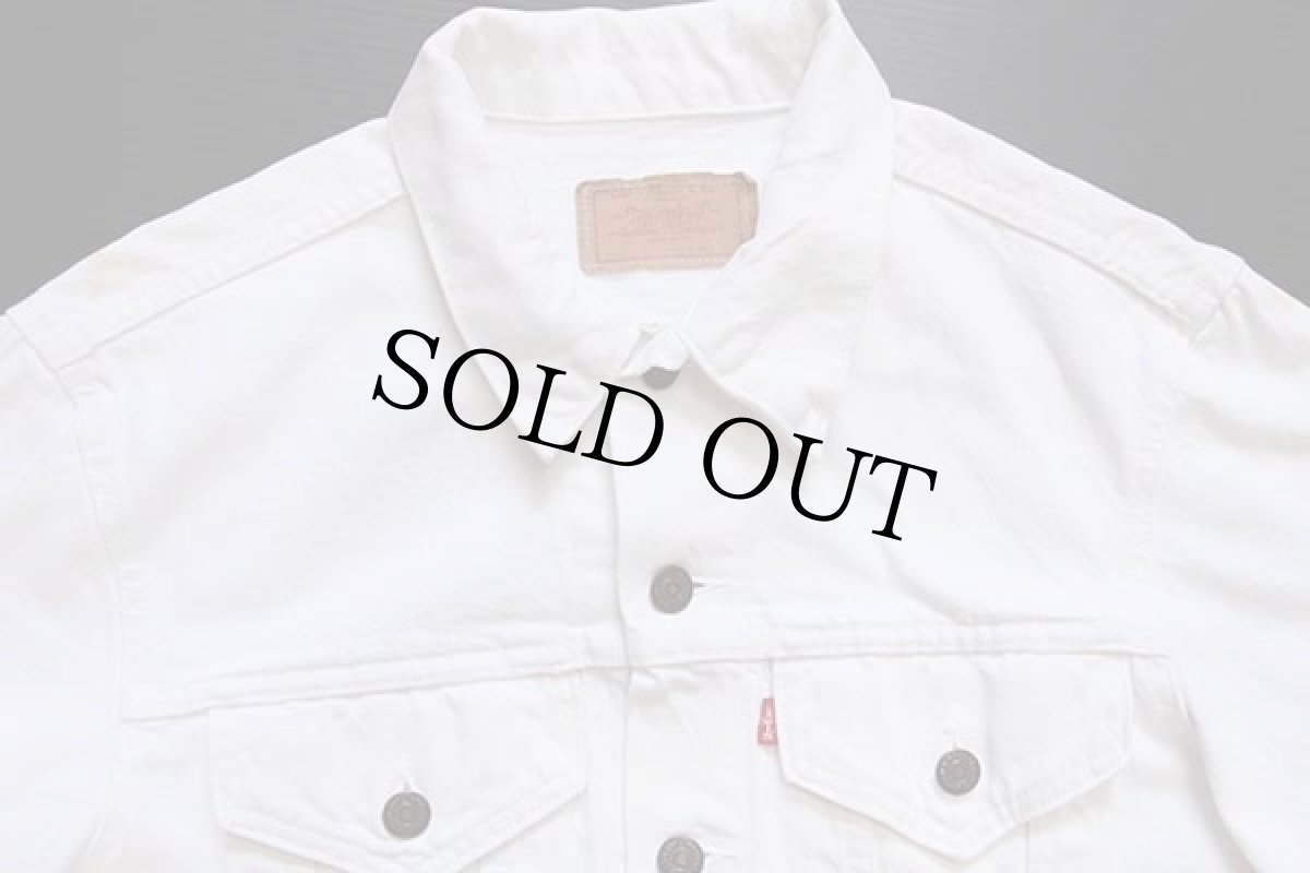 画像3: 80s USA製 Levi'sリーバイス 70506 ホワイト デニムジャケット 4ポケット (3)