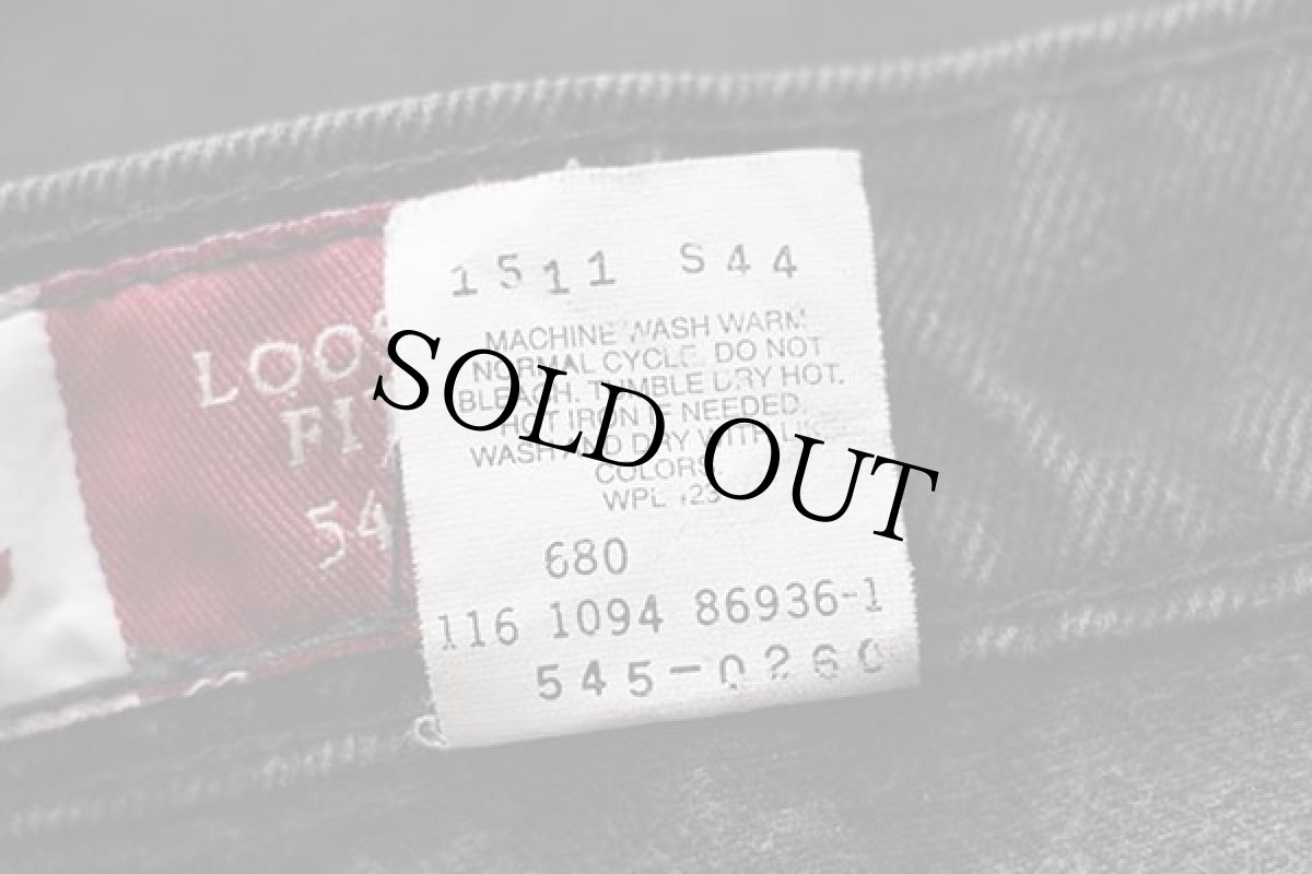 画像7: 90s メキシコ製 Levi'sリーバイス SIGNATURE 545 ブラック デニムパンツ w36 L34 (7)