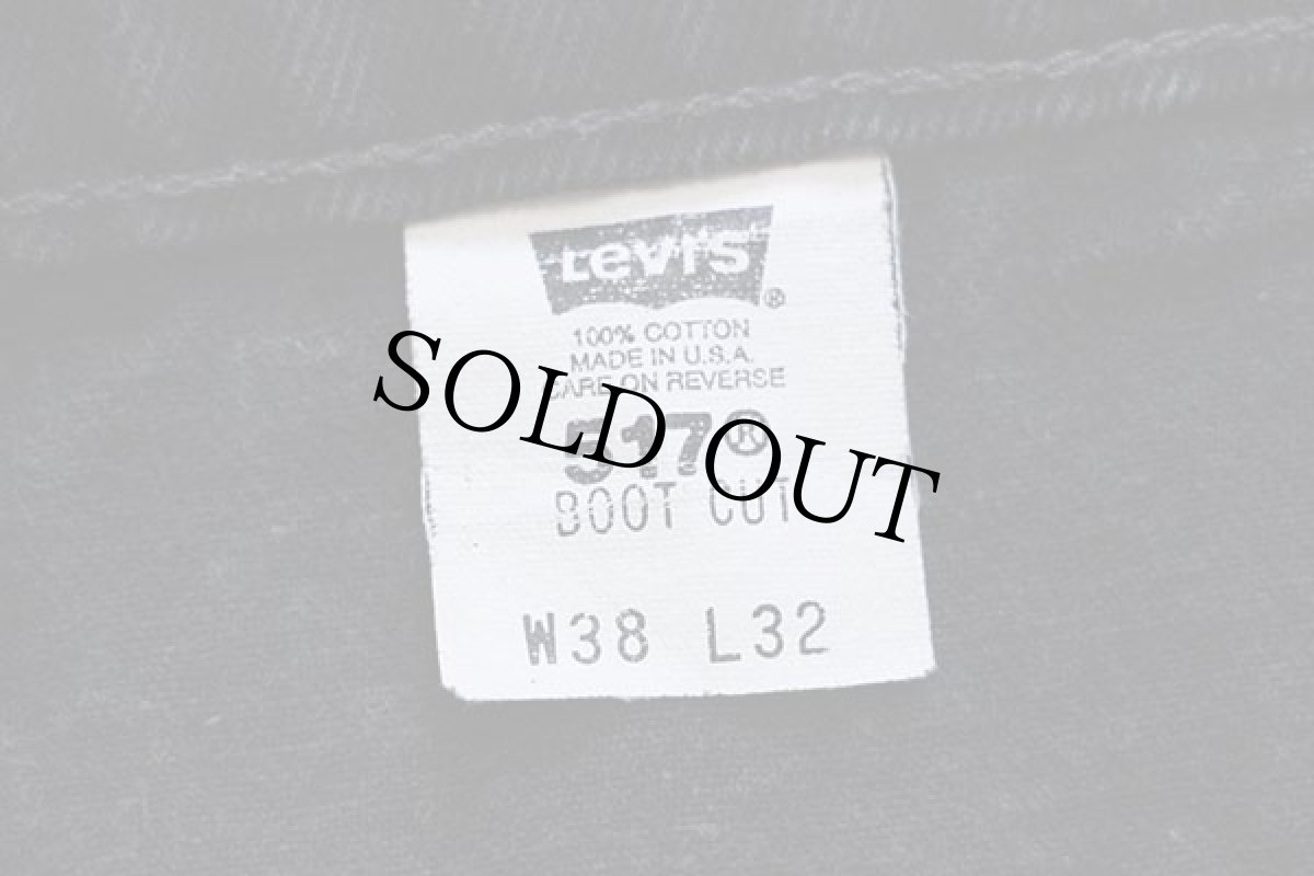 画像6: 90s USA製 Levi'sリーバイス 517 ブラック デニムパンツ w38 L32 (6)