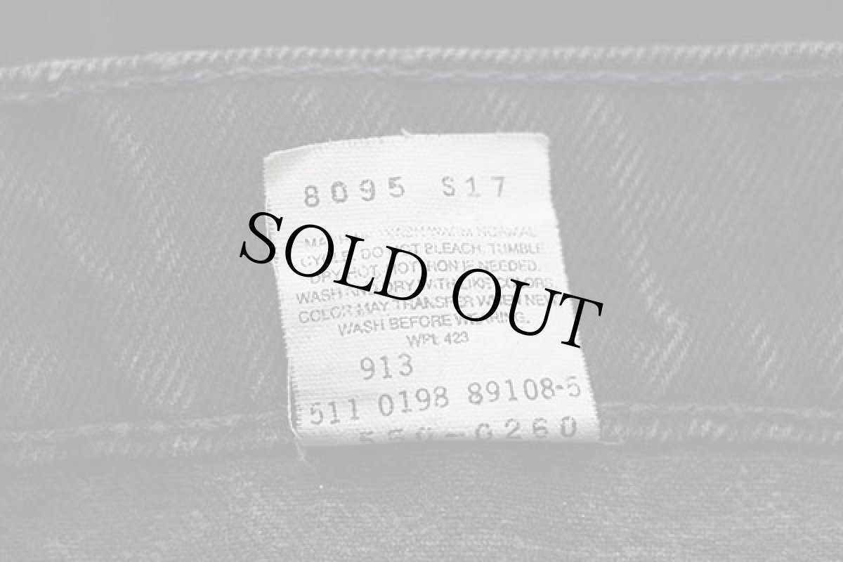 画像7: 90s USA製 Levi'sリーバイス 550 ブラック デニムパンツ w31 L30★139 (7)