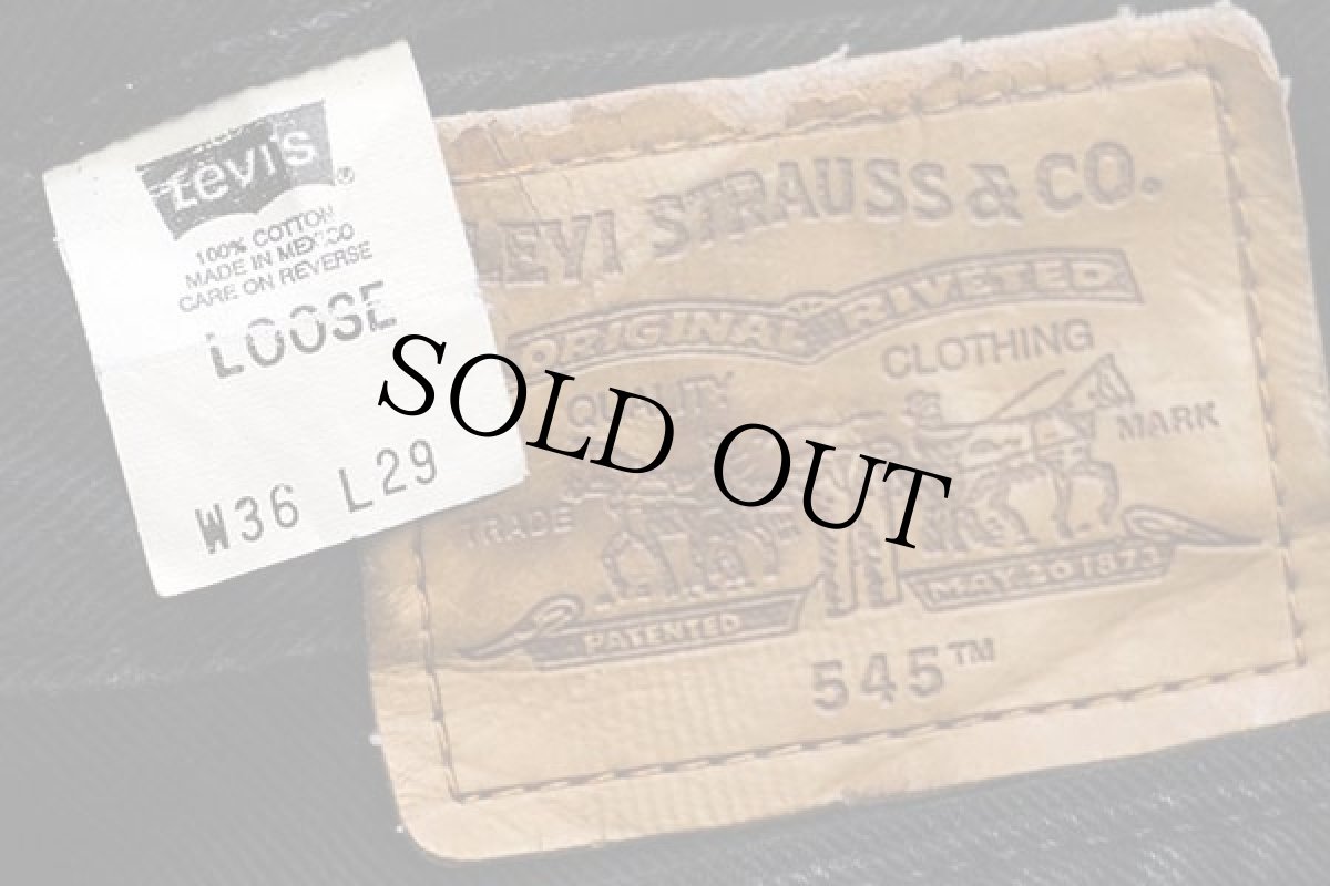 画像6: 00s メキシコ製 Levi'sリーバイス 545 ブラック デニムパンツ w36 L29 (6)