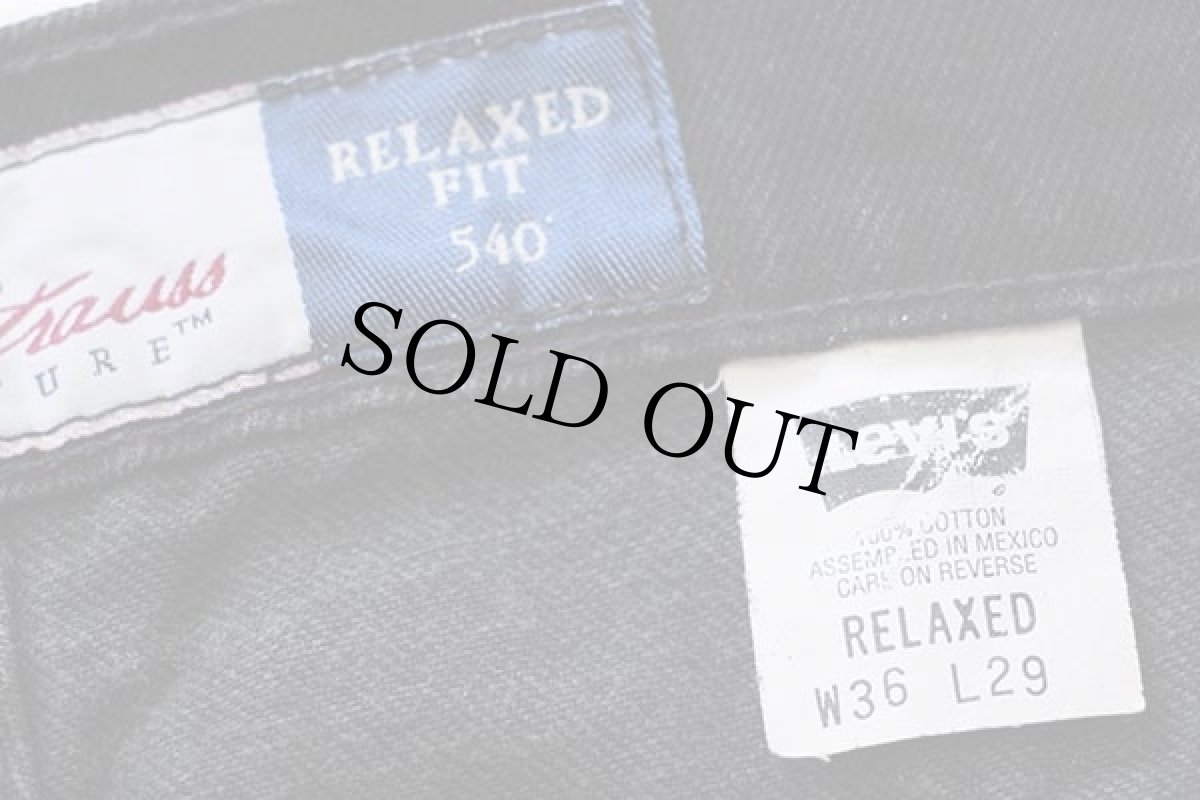 画像6: 90s メキシコ製 Levi'sリーバイス SIGNATURE 540 バード 刺繍 ブラック デニムパンツ w36★A (6)