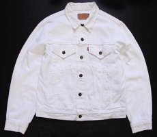 画像1: 80s USA製 Levi'sリーバイス 70506 ホワイト デニムジャケット 4ポケット (1)