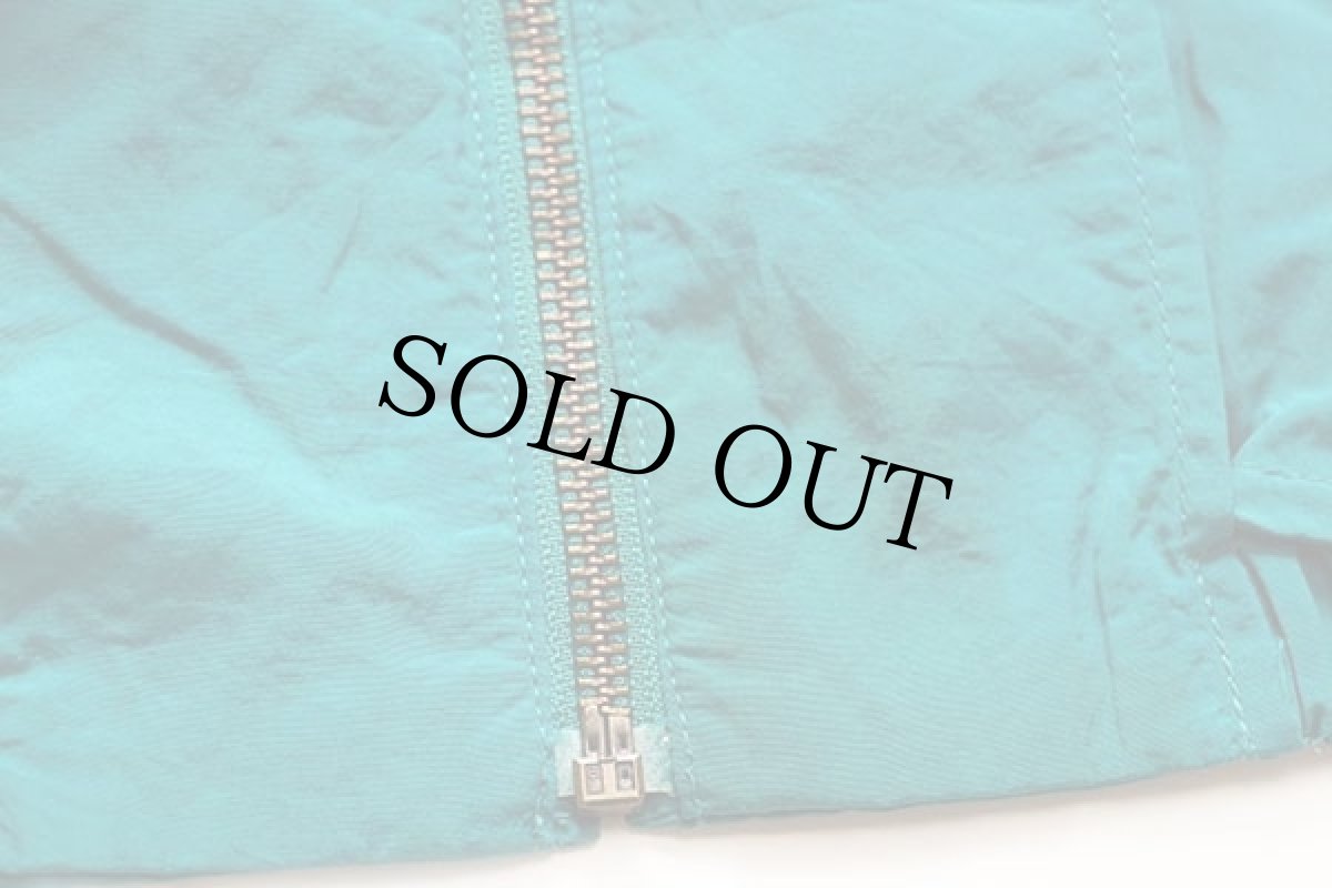 画像5: 90s ポロ ラルフローレン ワンポイント チンスト付き ナイロンジャケット エメラルドグリーン XL (5)