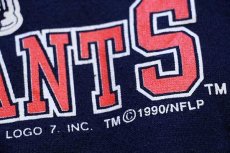 画像4: 90s USA製 LOGO7 NFC 1990 CHAMPIONS NFL NEW YORK GIANTS アメフト スウェット 紺 XL (4)