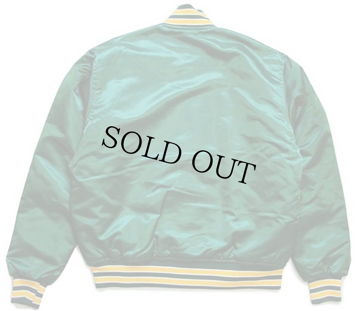 画像2: 90s USA製 STARTERスターター MLB Oakland Athletics キルティングライナー ナイロンスタジャン 緑 M (2)