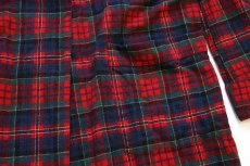 画像6: 70s USA製 PENDLETONペンドルトン AUTHENTIC MACPHERSON RED TARTAN タータンチェック ショールカラー ウールガウン S (6)