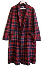 画像2: 70s USA製 PENDLETONペンドルトン AUTHENTIC MACPHERSON RED TARTAN タータンチェック ショールカラー ウールガウン S (2)