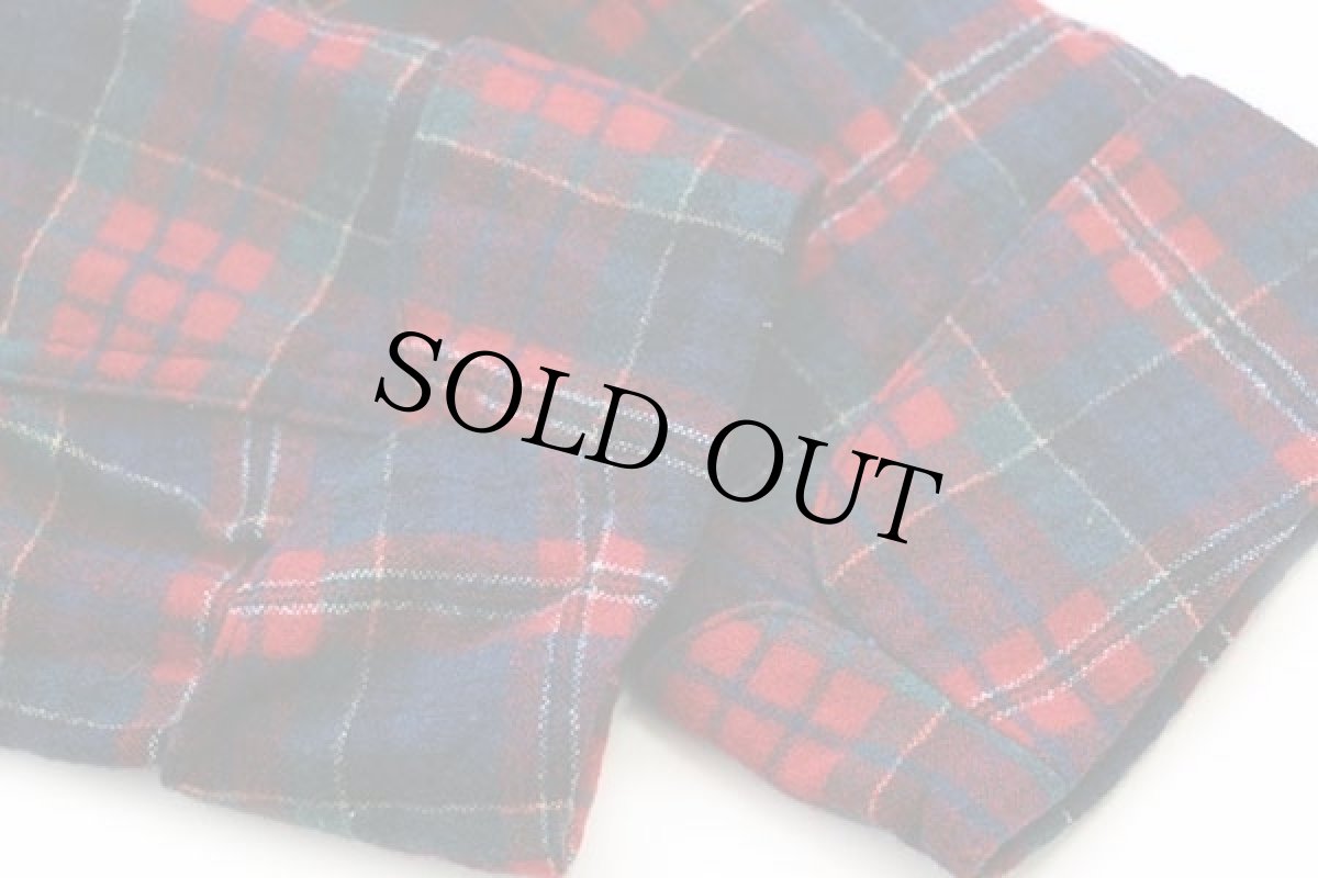 画像8: 70s USA製 PENDLETONペンドルトン AUTHENTIC MACPHERSON RED TARTAN タータンチェック ショールカラー ウールガウン S (8)