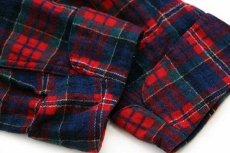 画像8: 70s USA製 PENDLETONペンドルトン AUTHENTIC MACPHERSON RED TARTAN タータンチェック ショールカラー ウールガウン S (8)