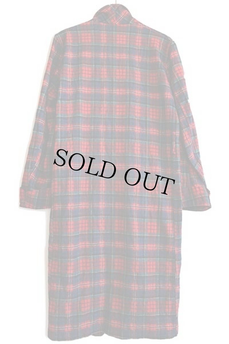 画像3: 70s USA製 PENDLETONペンドルトン AUTHENTIC MACPHERSON RED TARTAN タータンチェック ショールカラー ウールガウン S (3)