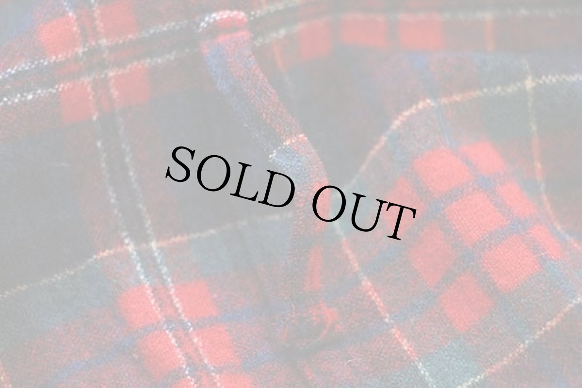 画像7: 70s USA製 PENDLETONペンドルトン AUTHENTIC MACPHERSON RED TARTAN タータンチェック ショールカラー ウールガウン S (7)