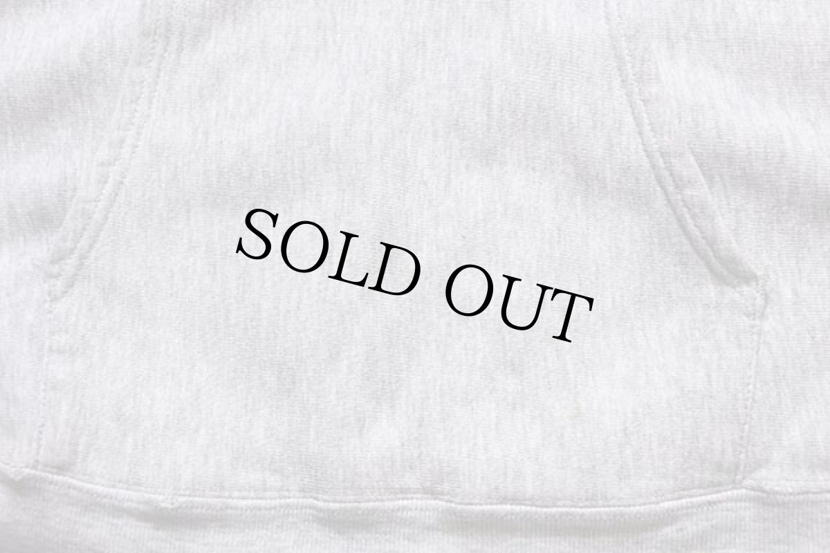 画像7: 80s USA製 Championチャンピオン RAIDERS 23 SWIMMING 三段中抜き ひび割れプリント リバースウィーブ スウェットパーカー 杢グレー M (7)