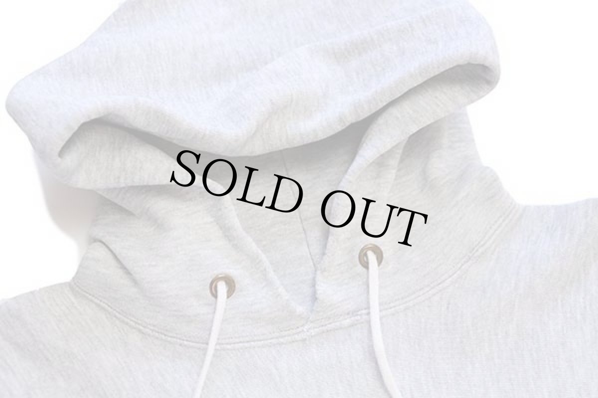 画像3: 80s USA製 Championチャンピオン RAIDERS 23 SWIMMING 三段中抜き ひび割れプリント リバースウィーブ スウェットパーカー 杢グレー M (3)