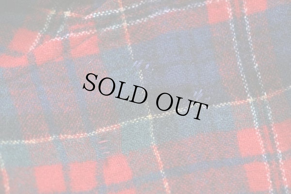 画像9: 70s USA製 PENDLETONペンドルトン AUTHENTIC MACPHERSON RED TARTAN タータンチェック ショールカラー ウールガウン S (9)