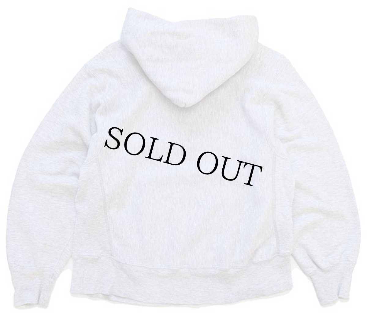 画像2: 80s USA製 Championチャンピオン RAIDERS 23 SWIMMING 三段中抜き ひび割れプリント リバースウィーブ スウェットパーカー 杢グレー M (2)